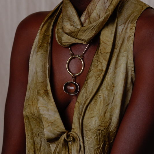 Pingente Passante Quartzo Rutilado