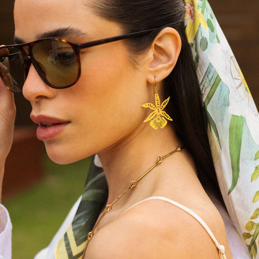 Brinco Orquídea e Lírio