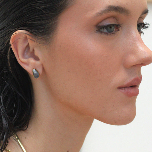 Brinco Quartzo Azul Claro Mini