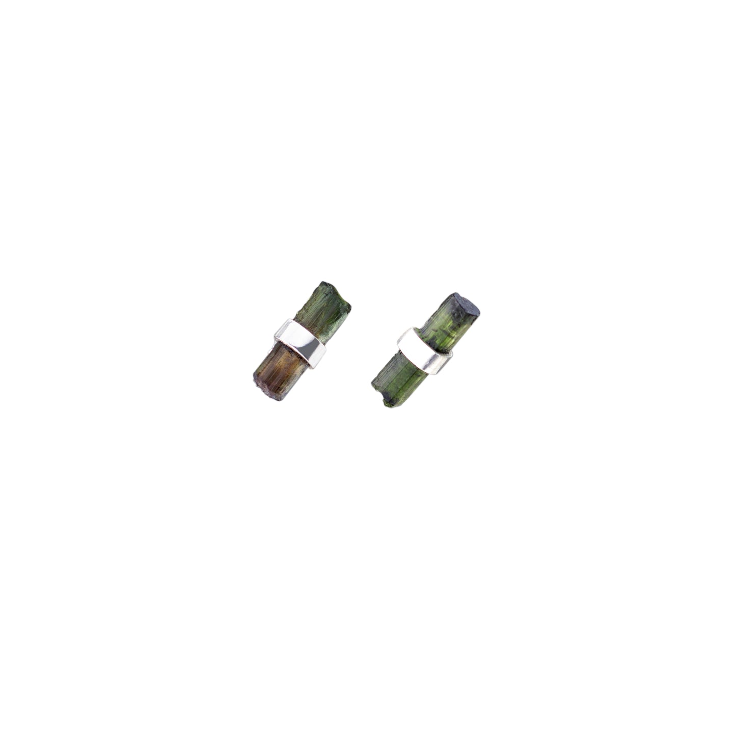 Brinco Turmalina Verde com Prata