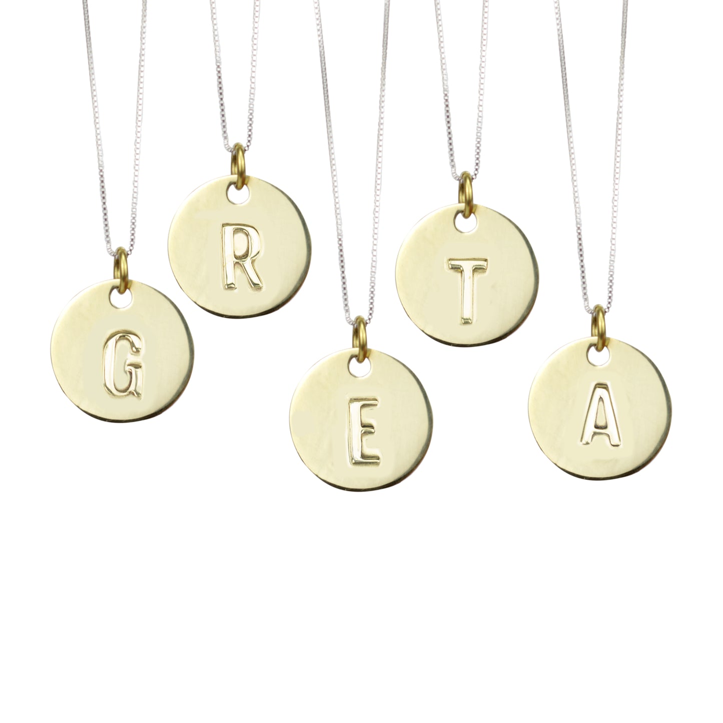 Corrente de Prata com Medalhão de Letra