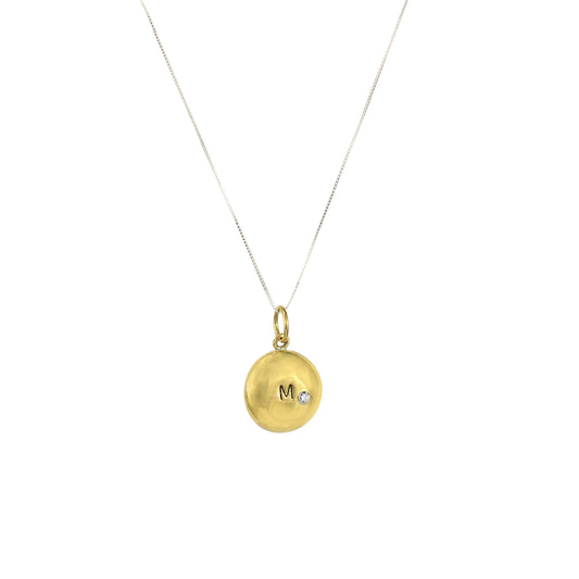 Colar com Medalha Personalizada Derretida com Brilhante