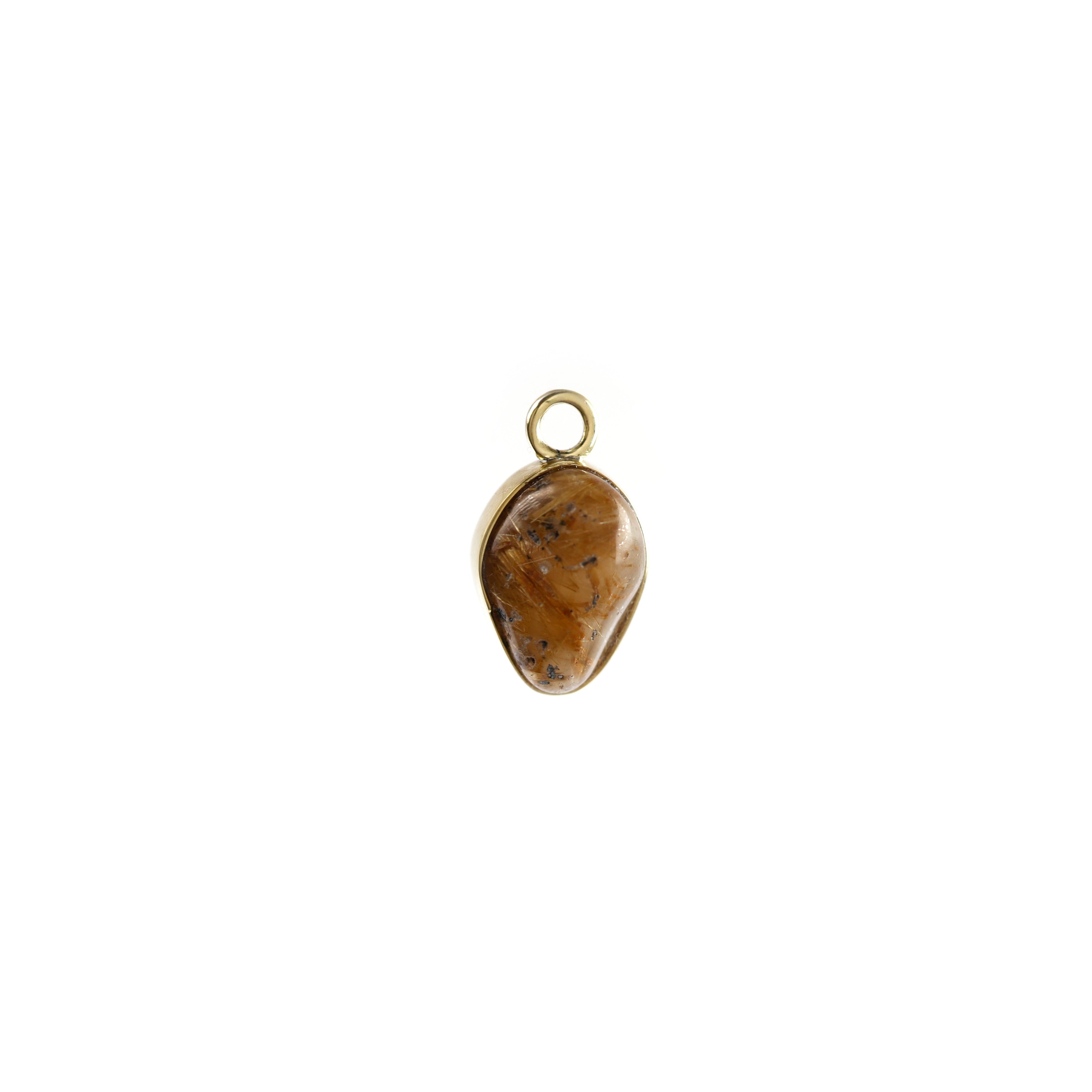 Pingente para Argola Quartzo Rutilado