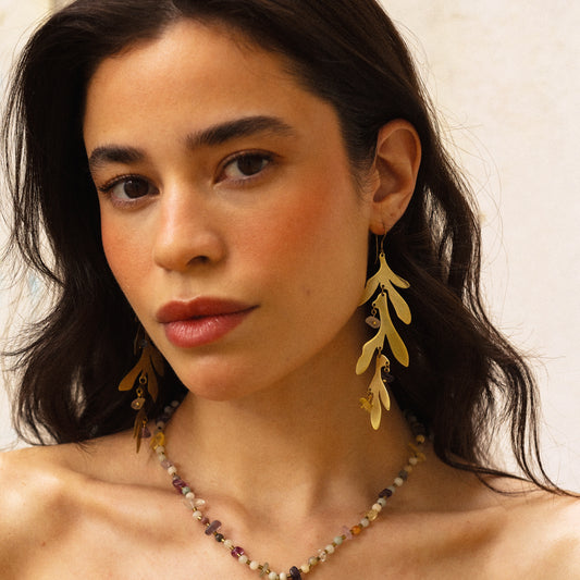 Brinco Arruda com Amazonita