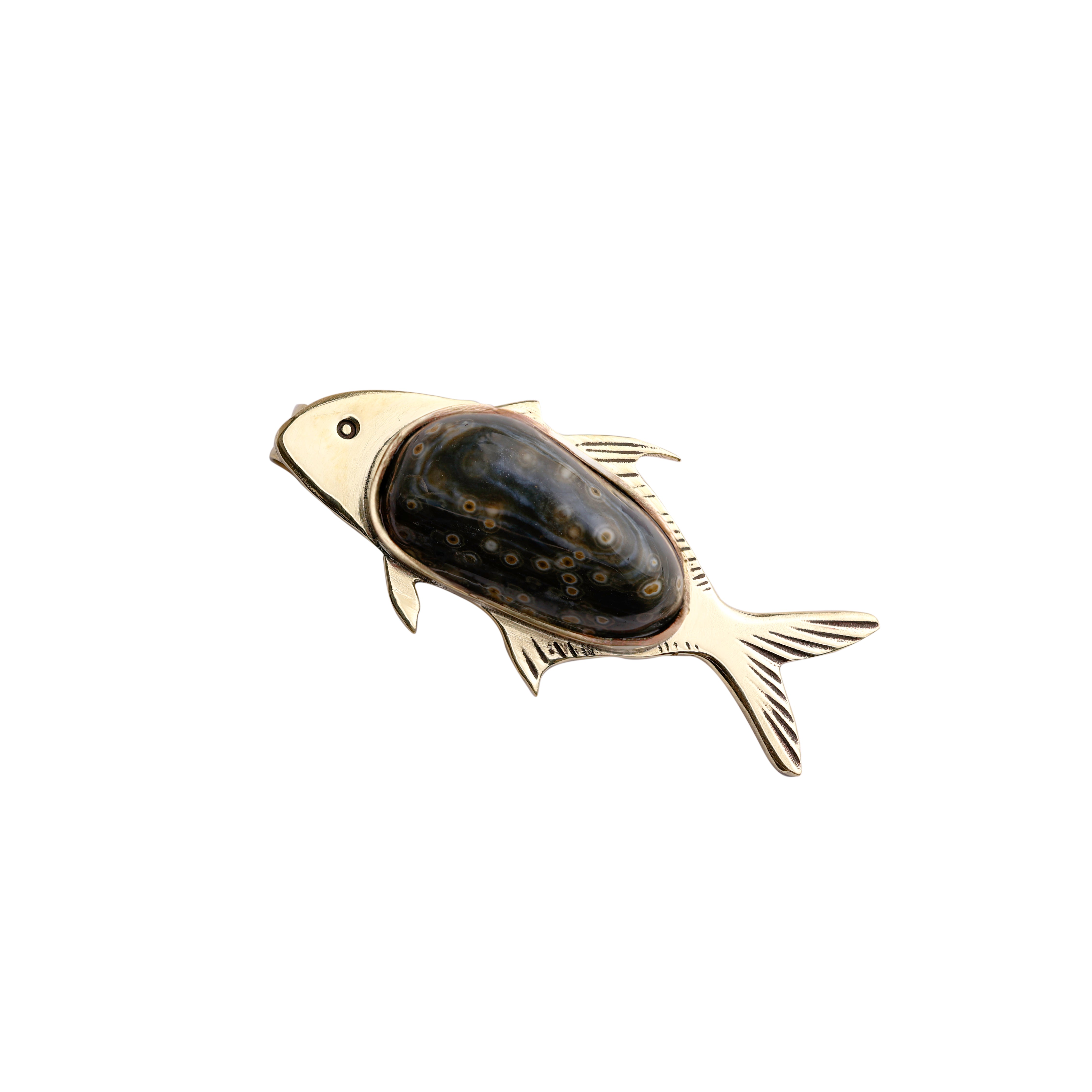 Pingente Peixe Xaréu Jaspe Oceno