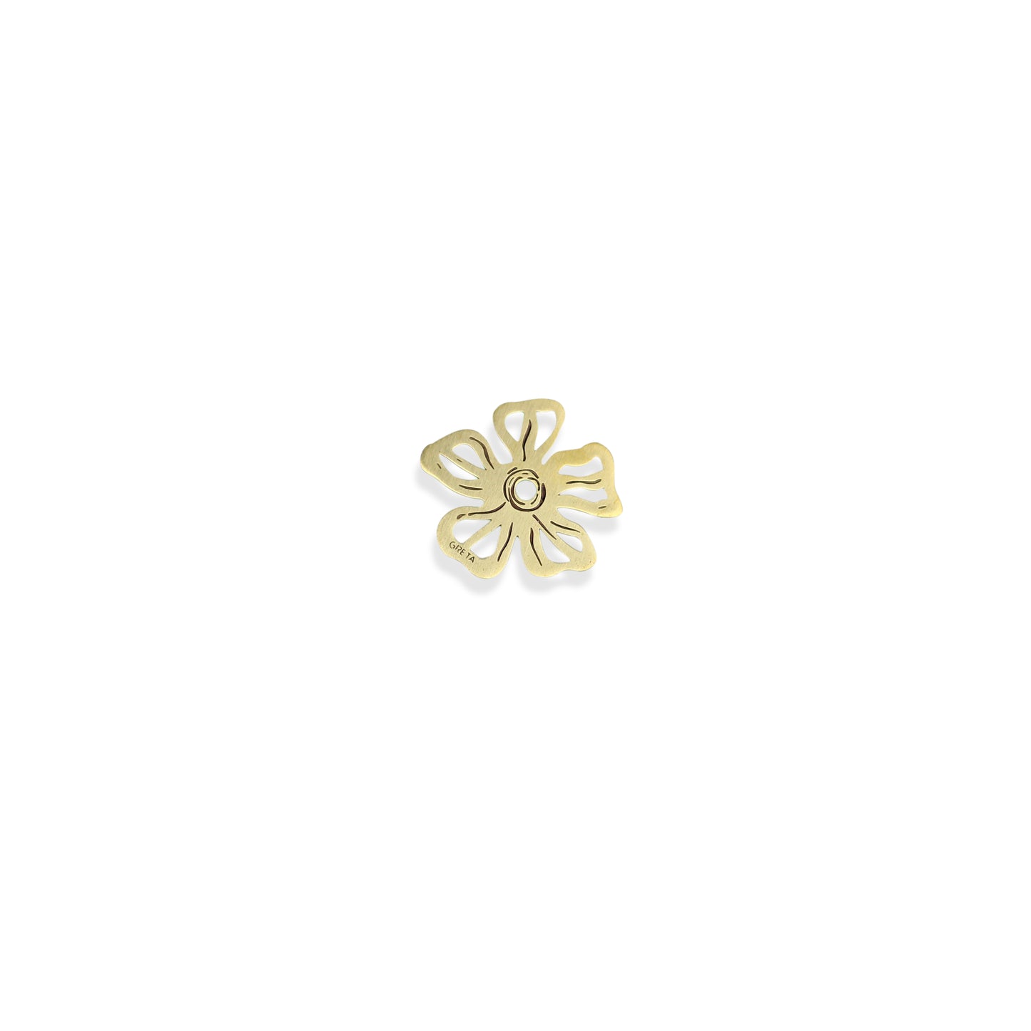 Pingente de argola Flor
