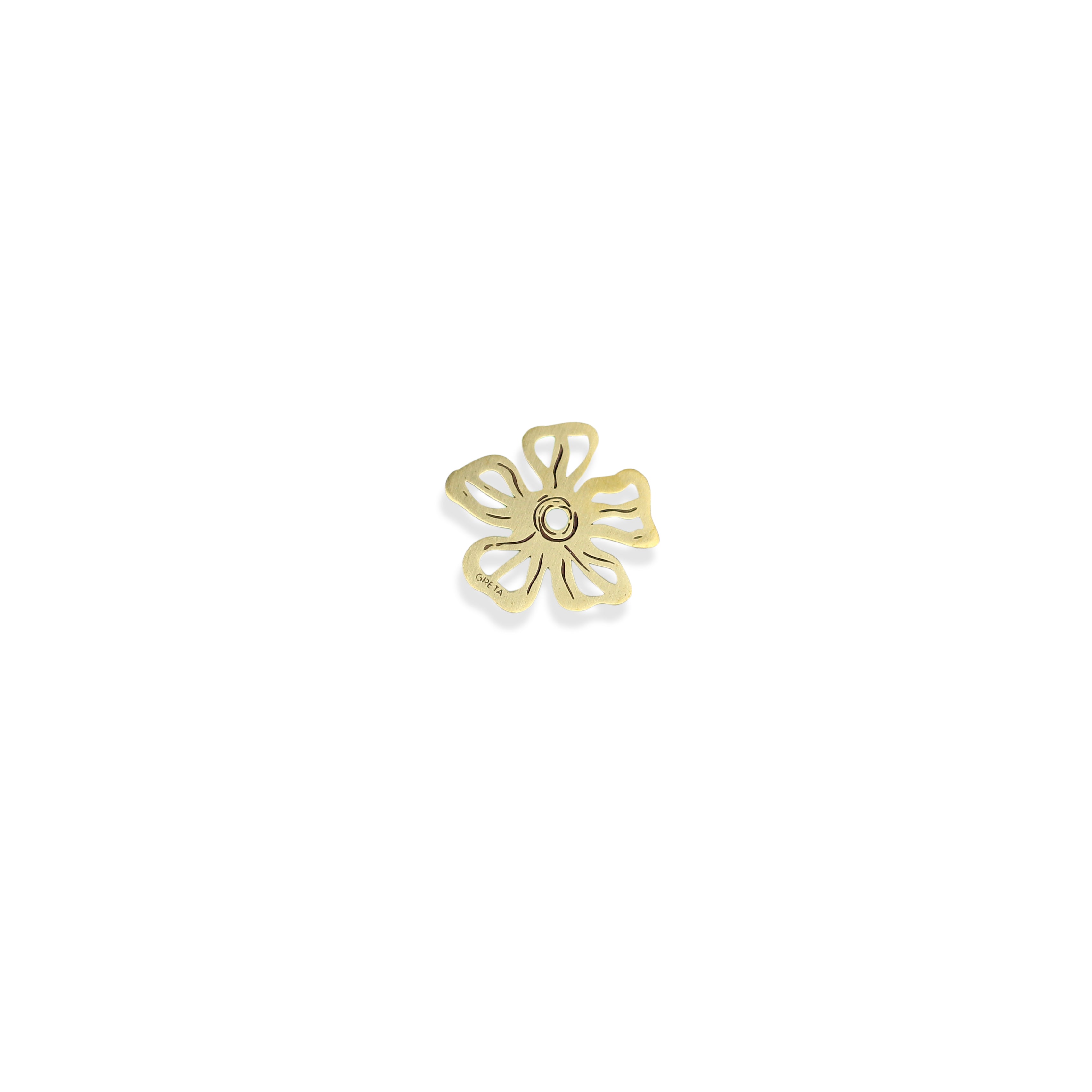Pingente de argola Flor