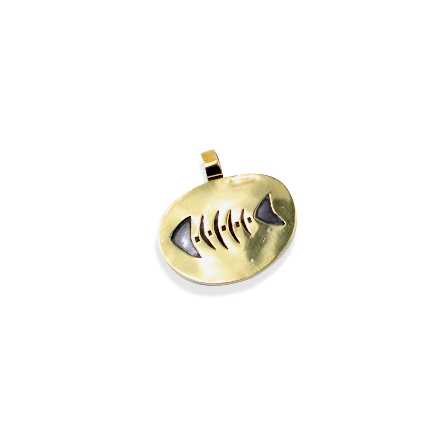 Pingente Hematita e Peixe