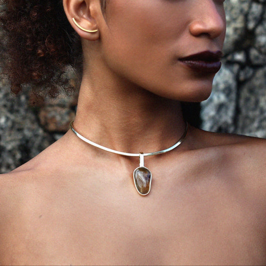 Pingente Quartzo Rutilado Longo