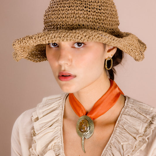 Pingente Arraia Quartzo Rutilado