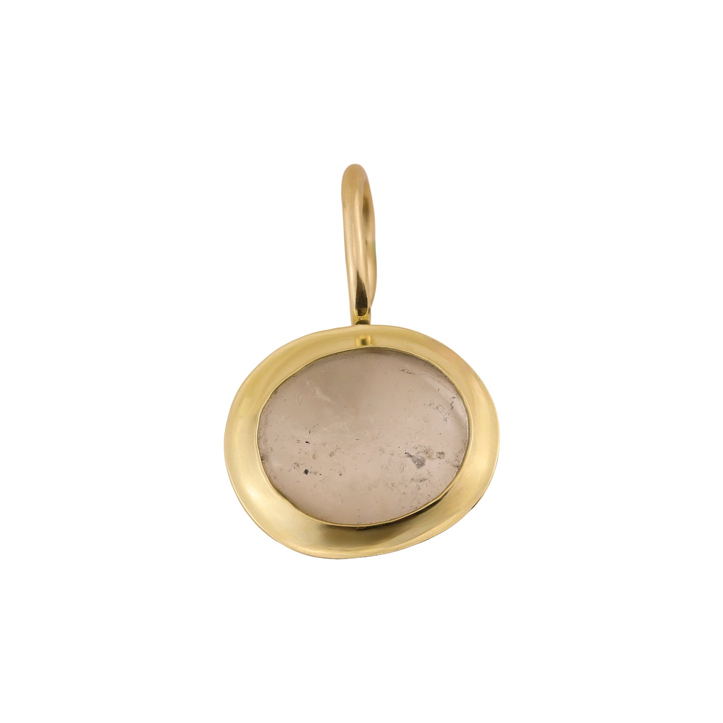 Pingente Quartzo Claro com Elo derretido