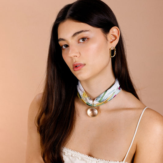 Pingente Quartzo Claro com Elo derretido