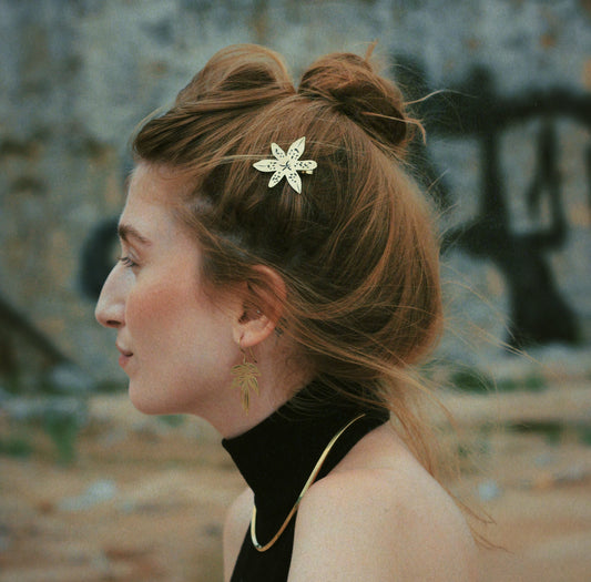 Presilha Flor Leopardo