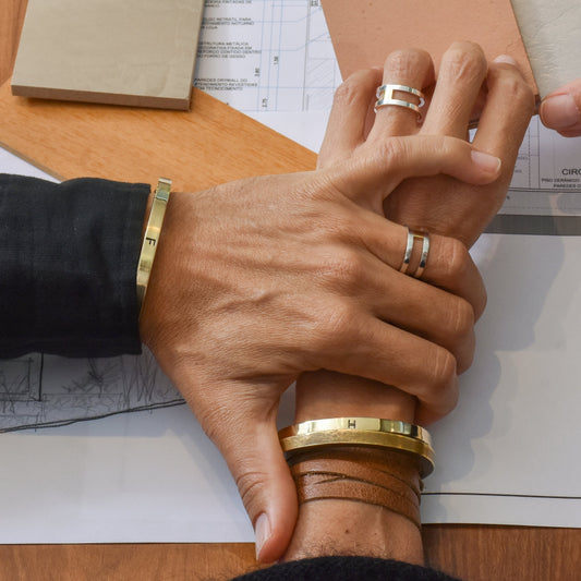 Bracelete personalizado de latão maciço