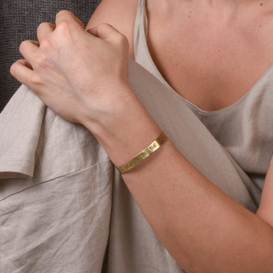 Bracelete Personalizado Plano Latão