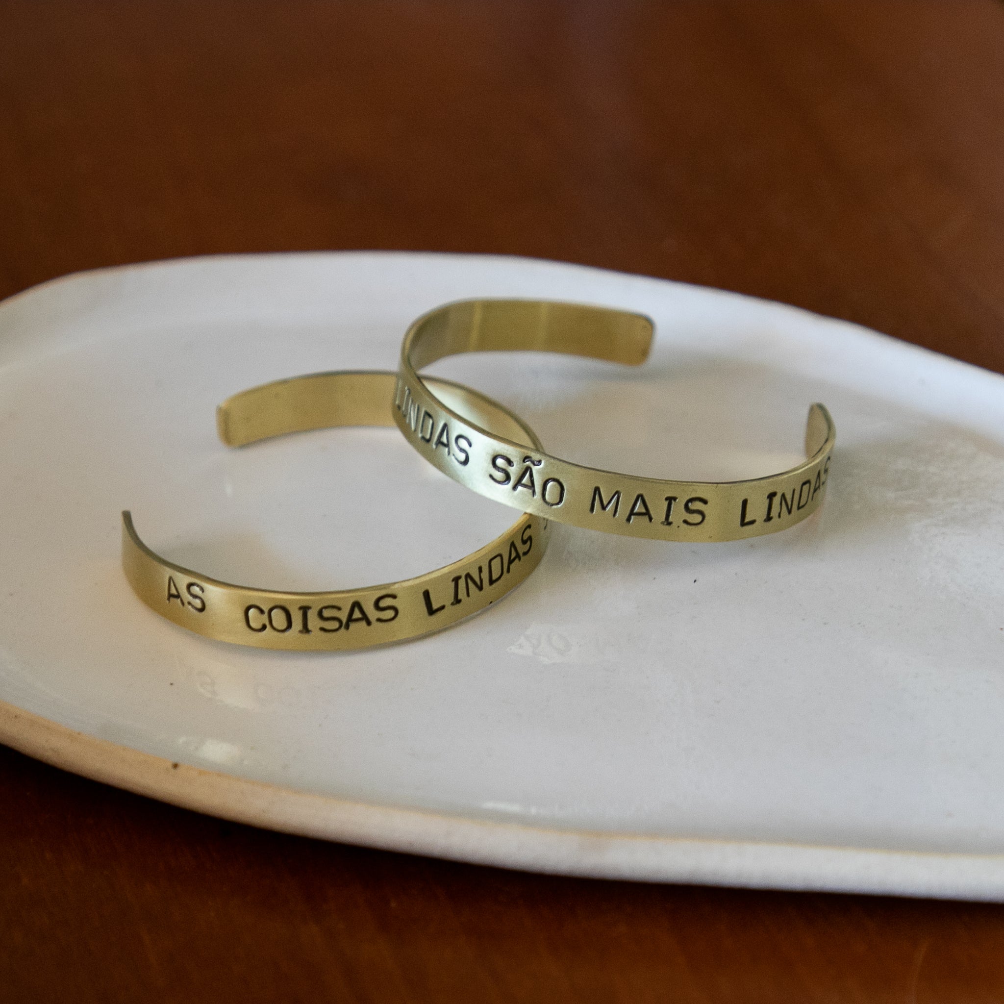 Bracelete Personalizado Plano Latão