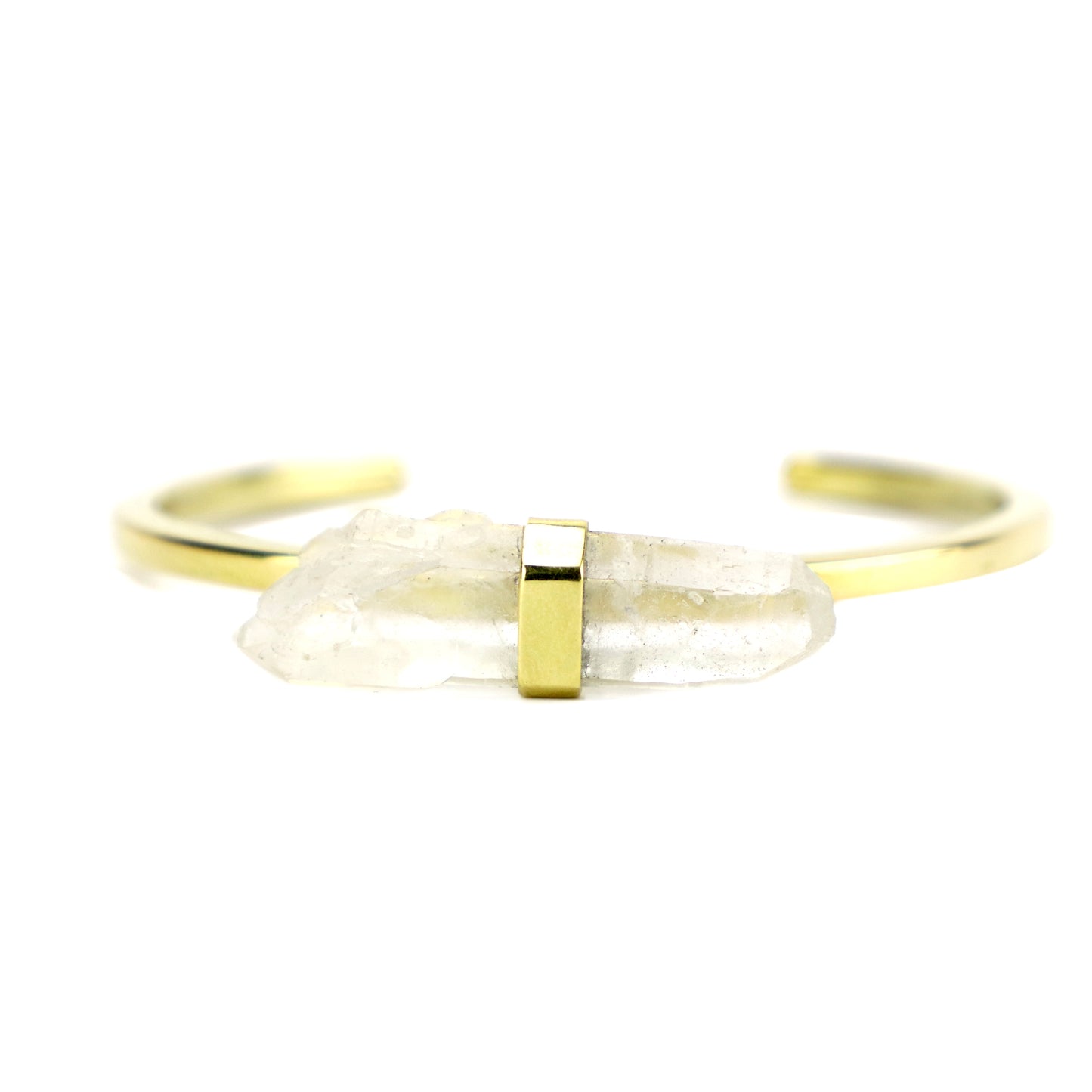 Bracelete Quadrado fino com Ponta de Cristal Paralelo