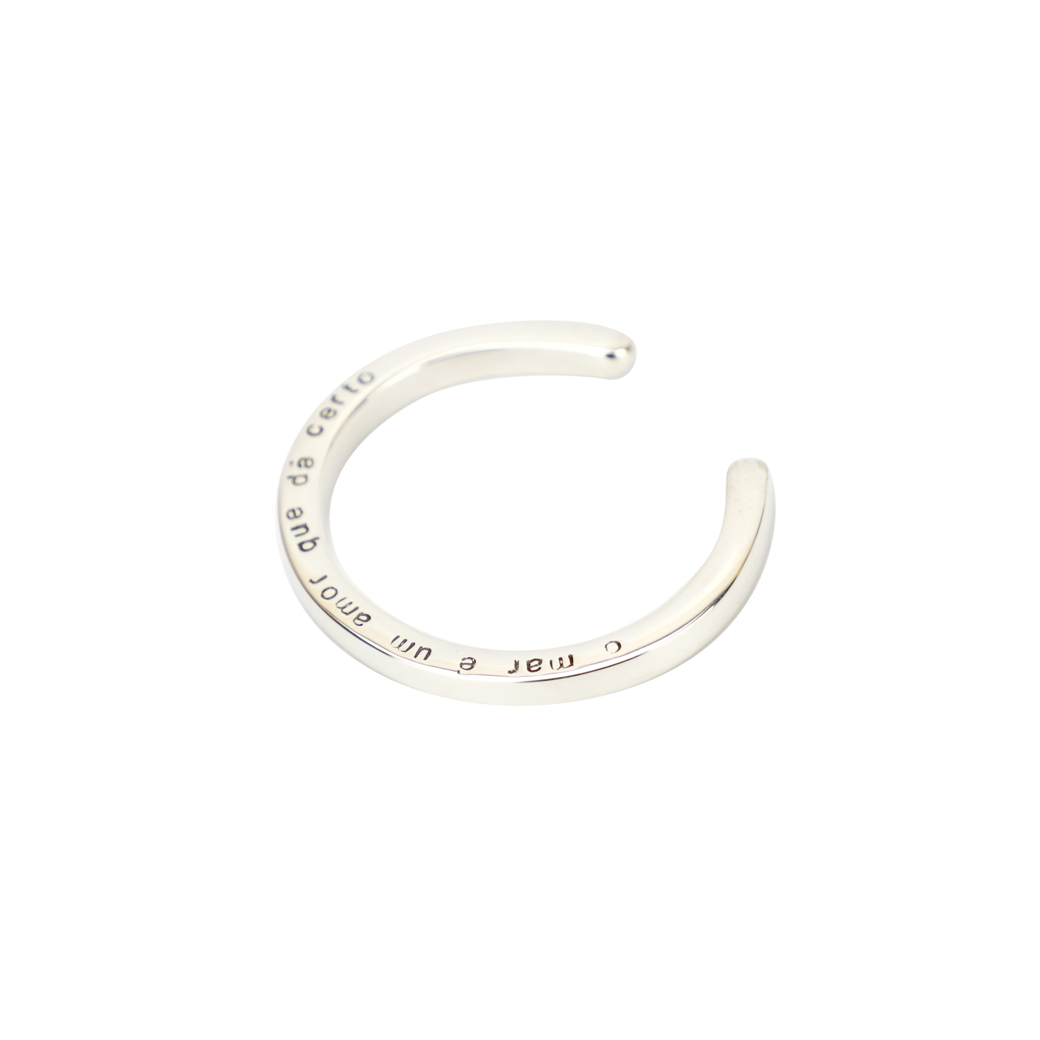 Bracelete personalizado de prata maciça