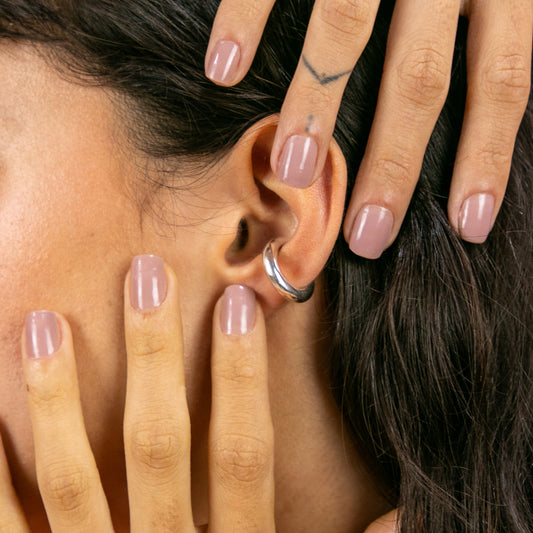 Argola Encaixe Prata