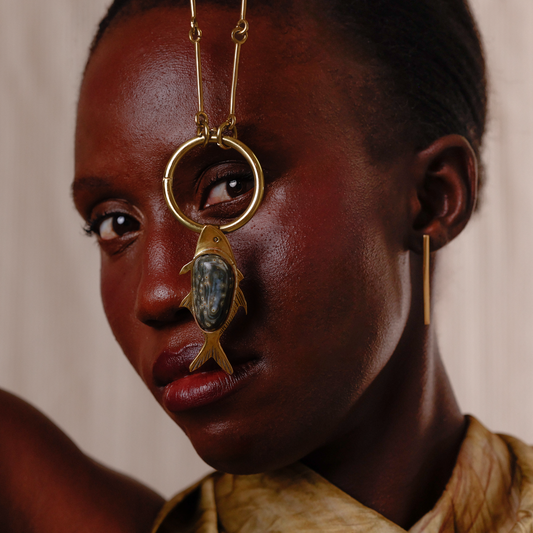 Pingente Peixe Xaréu Jaspe Oceno