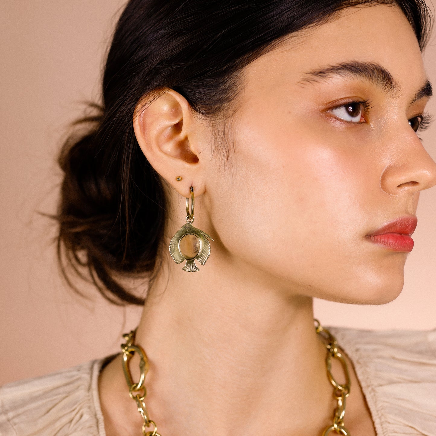 Brinco Argola Acará Green Gold