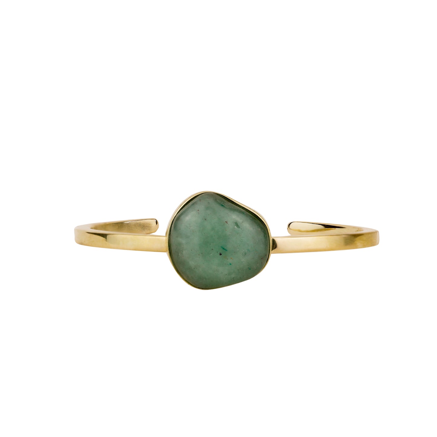 Bracelete Fino com Quartzo Verde