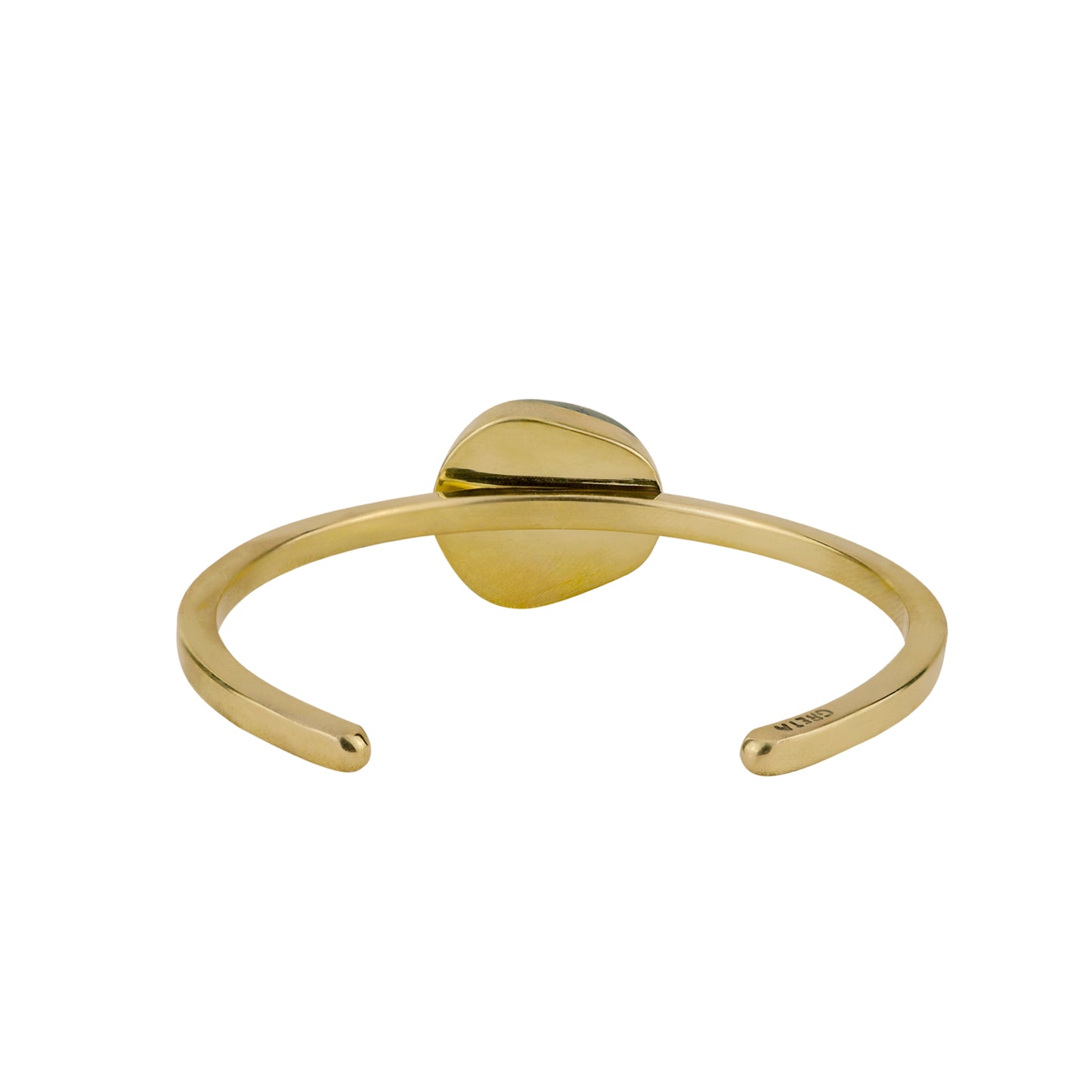 Bracelete Fino com Quartzo Verde