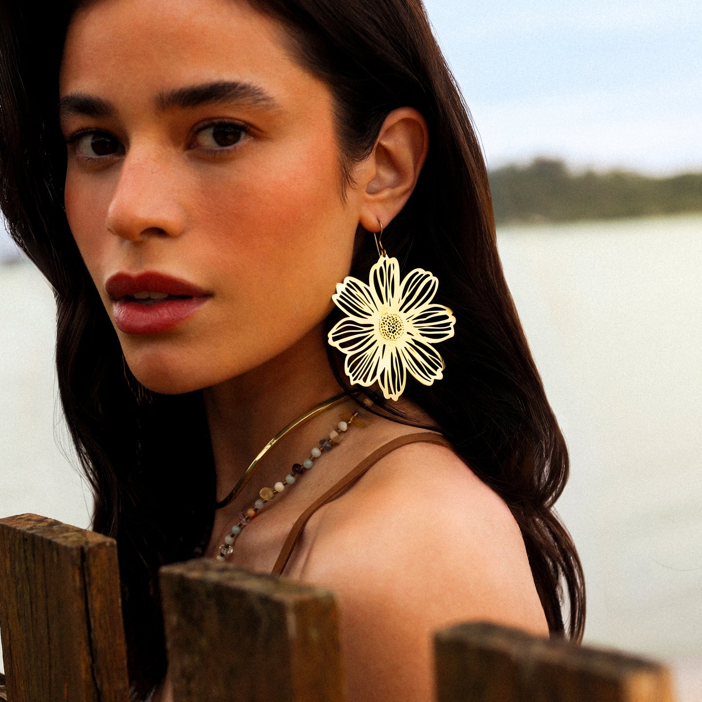 Brinco Flor Vazada G