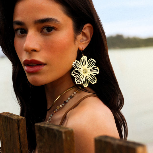 Brinco Flor Vazada G