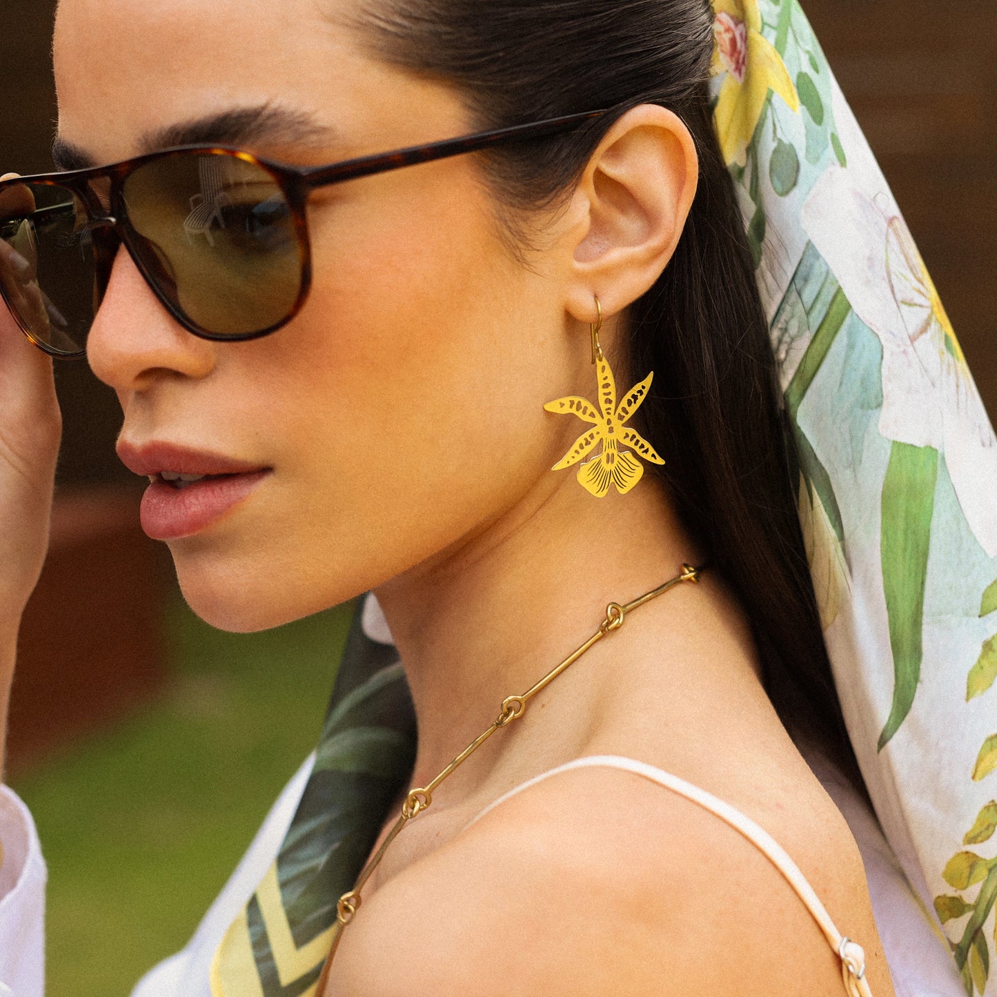 Brinco Orquídea e Lírio