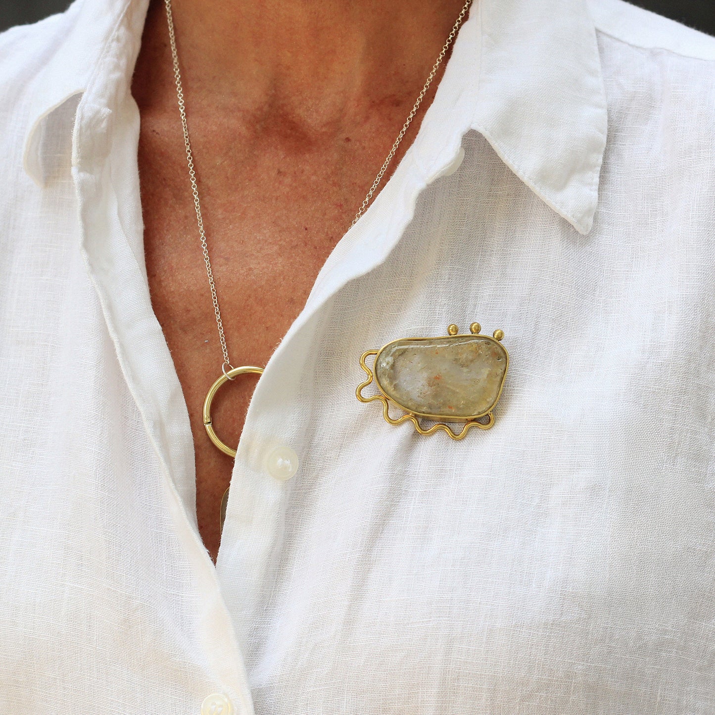 Broche Quartzo Rutilado