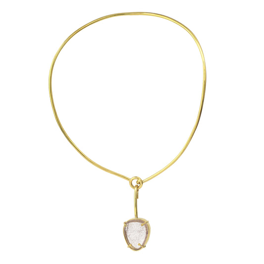 Colar Gota de Quartzo Rutilado