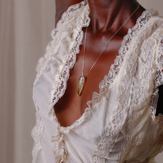 Colar Longo Gota Lodolita