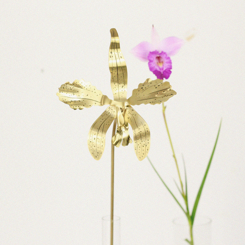 Flor de Vaso Orquídea Dupla