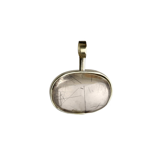 Pingente Passante Quartzo Rutilado