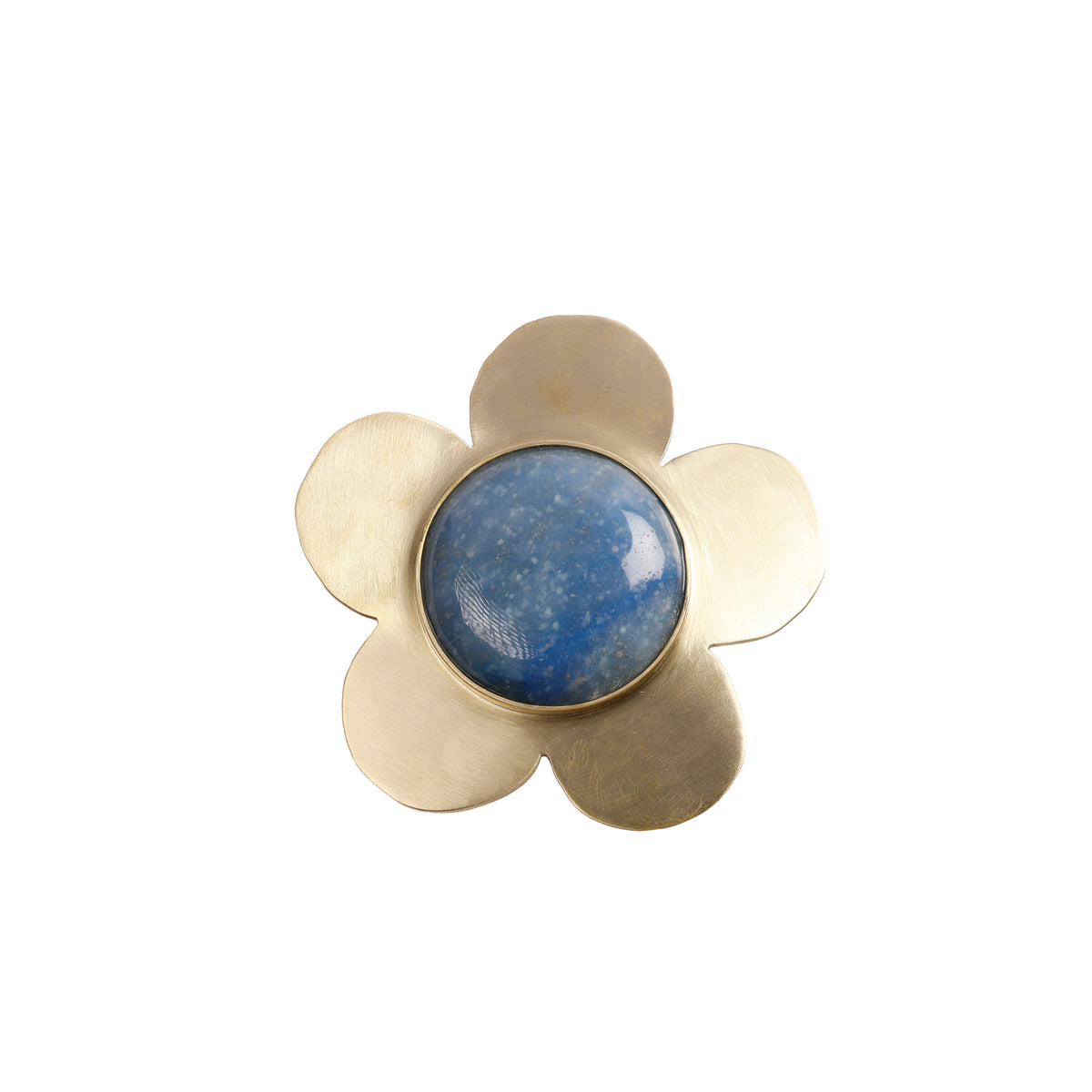 Pingente Flor Quartzo Azul Grande
