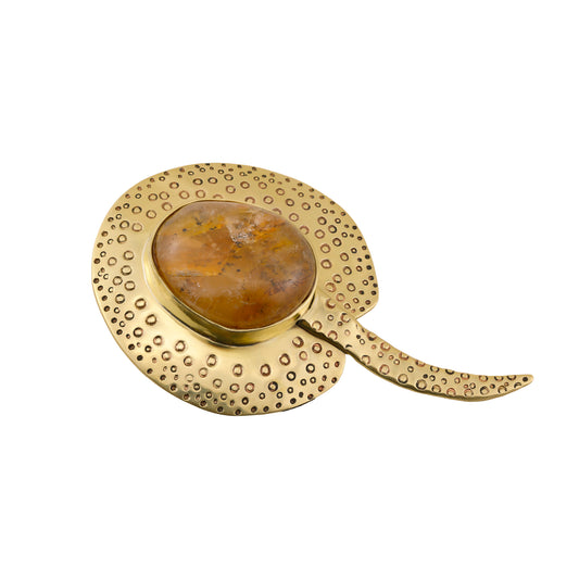 Pingente Arraia Quartzo Rutilado