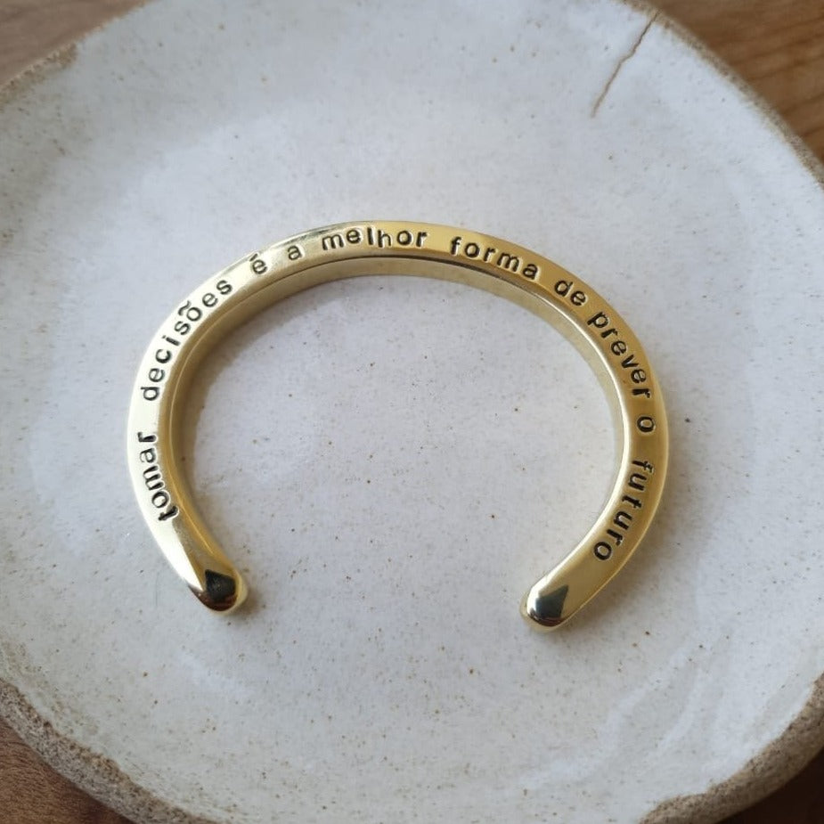 Bracelete personalizado de latão maciço