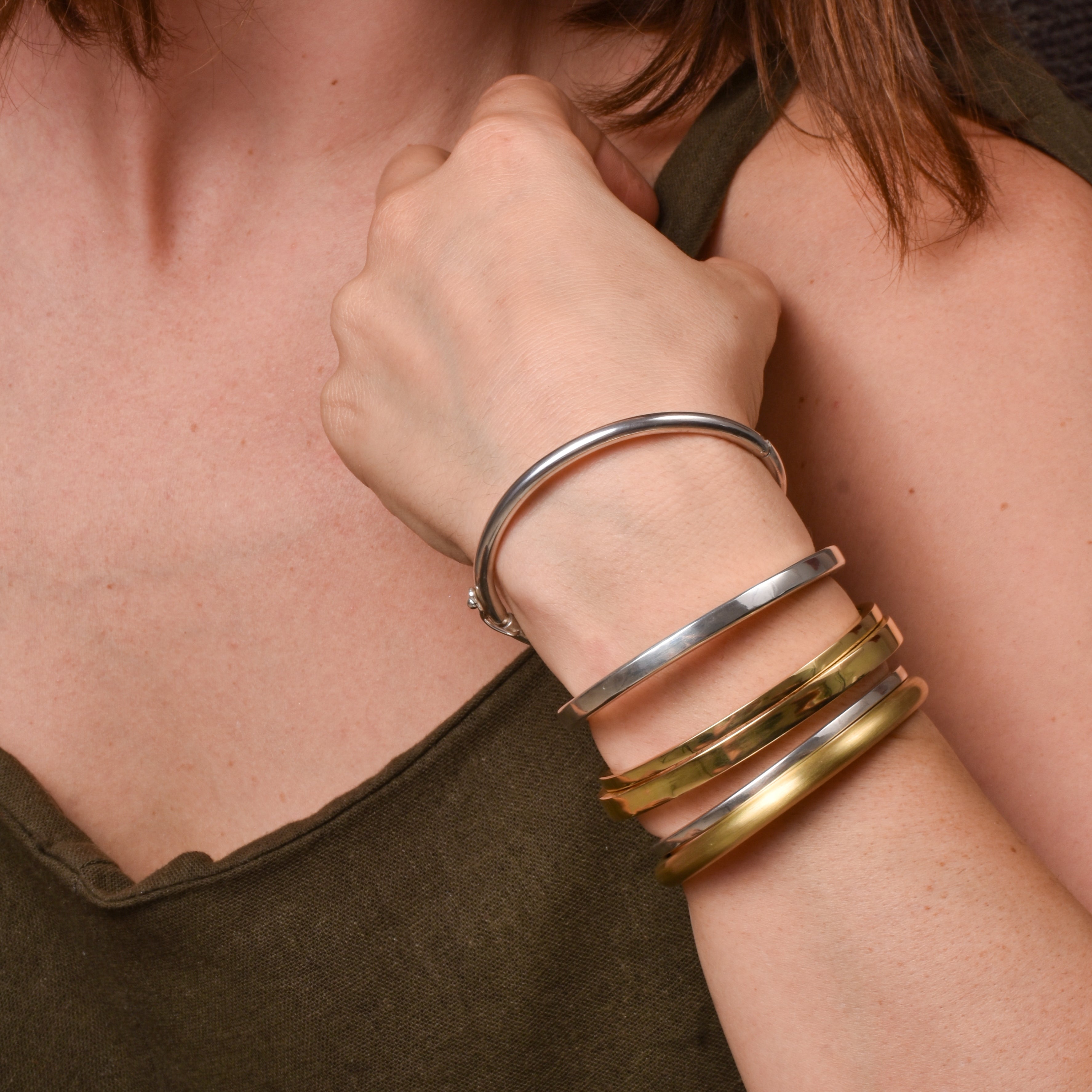 Bracelete de prata com fecho