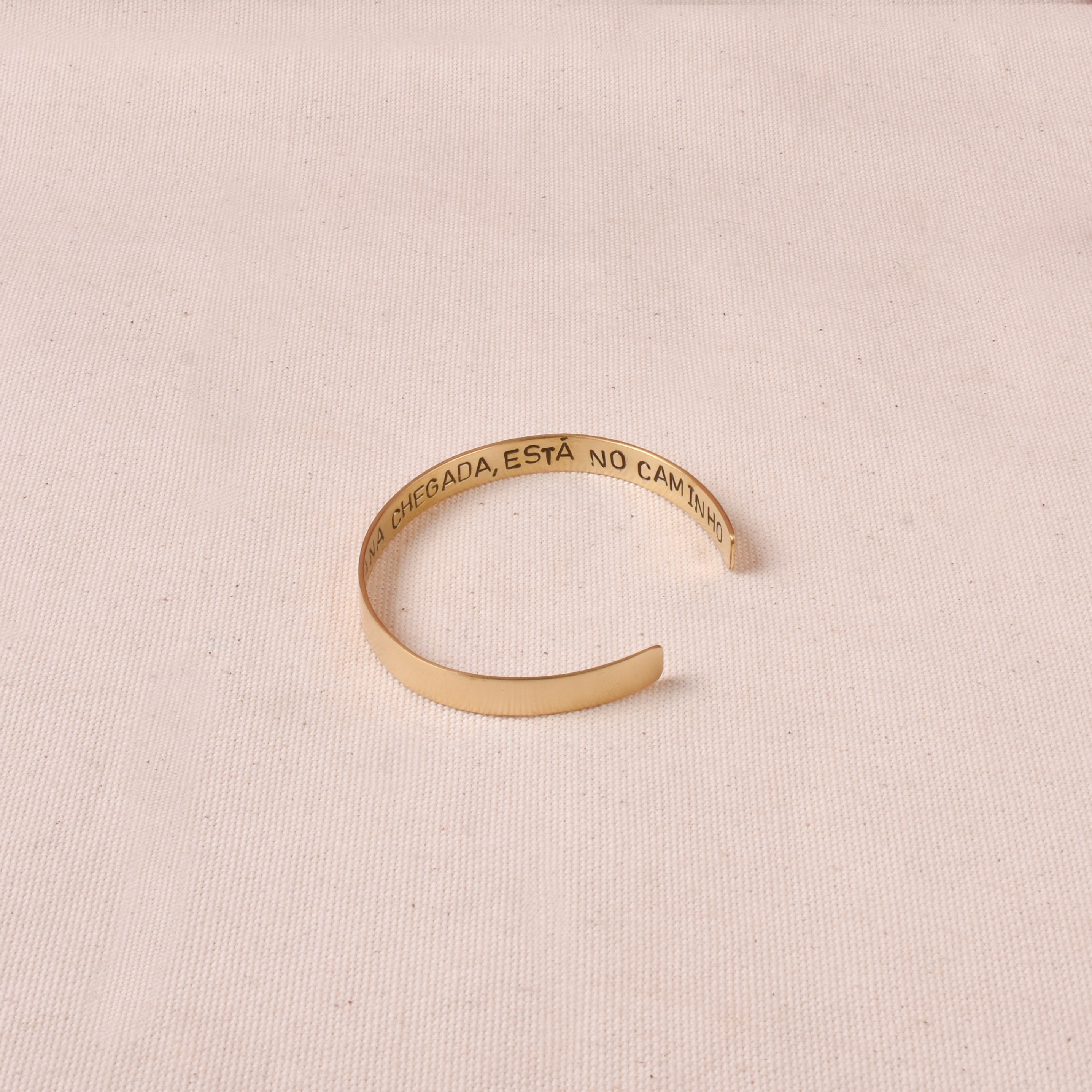 Bracelete Personalizado Plano Latão