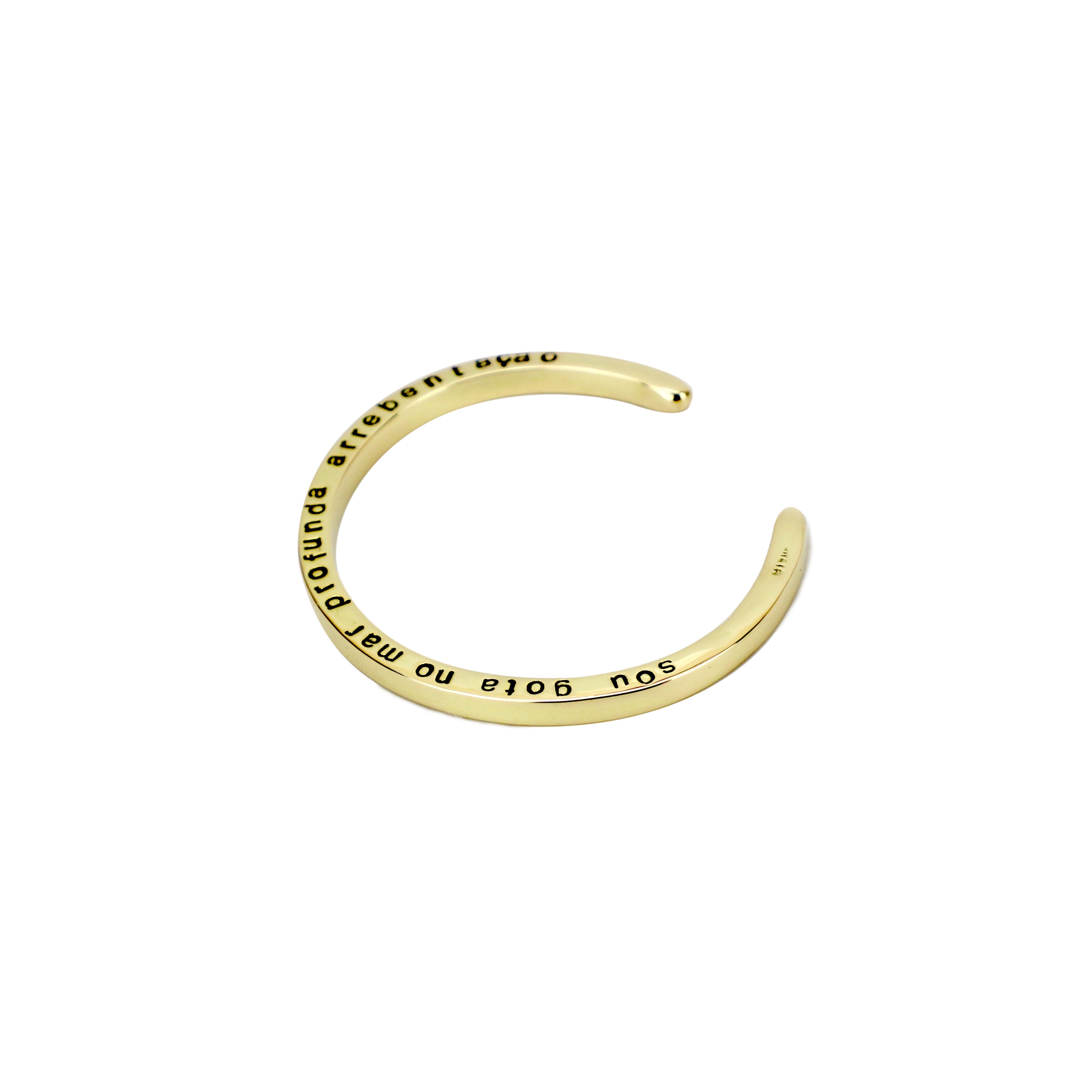 Bracelete intermediário personalizado de latão maciço