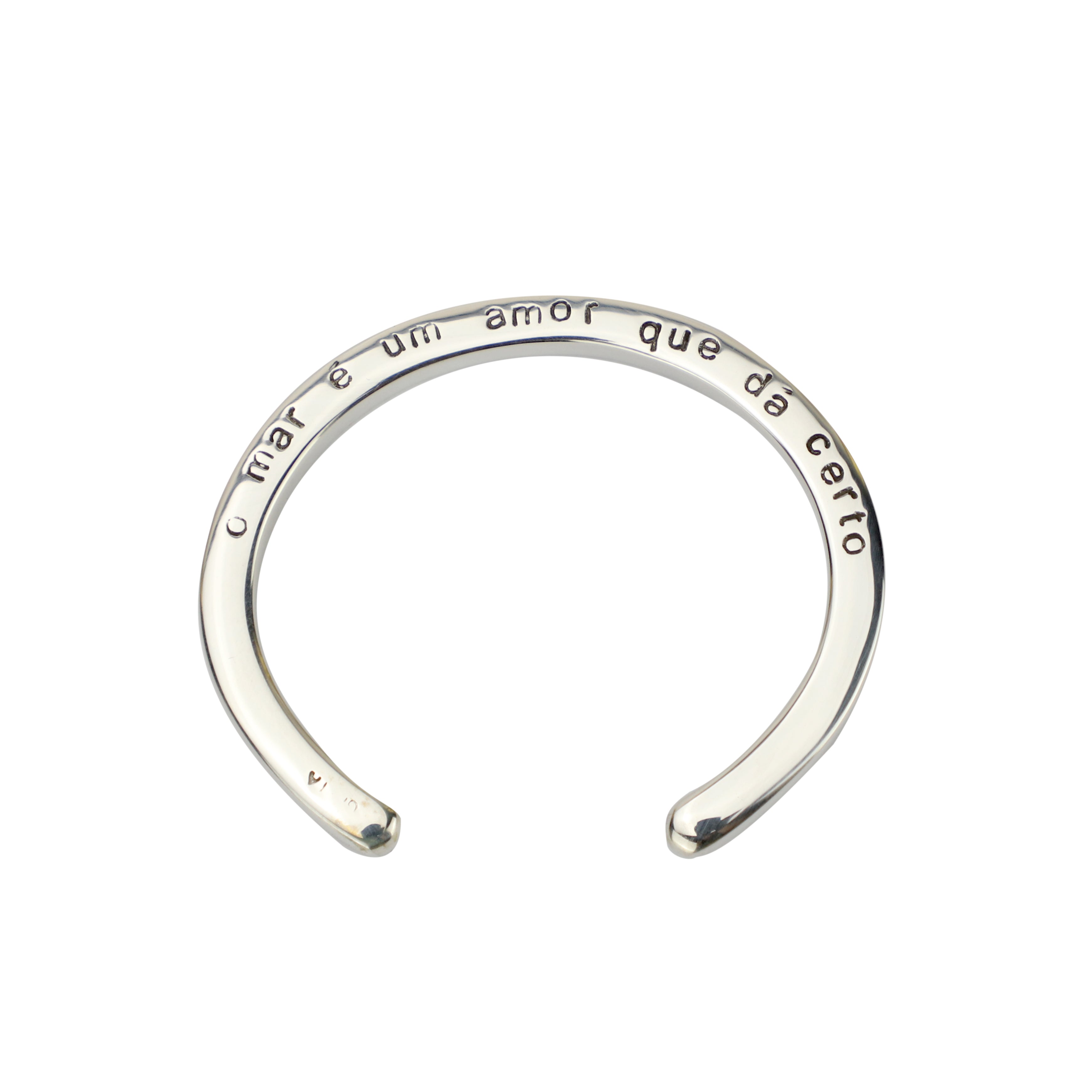 Bracelete personalizado de prata maciça